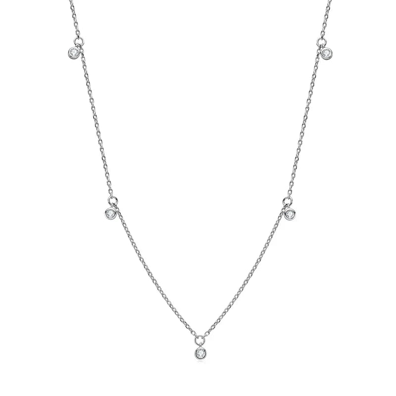 Mia Moissanite Choker Necklace|925 Sterling Silver