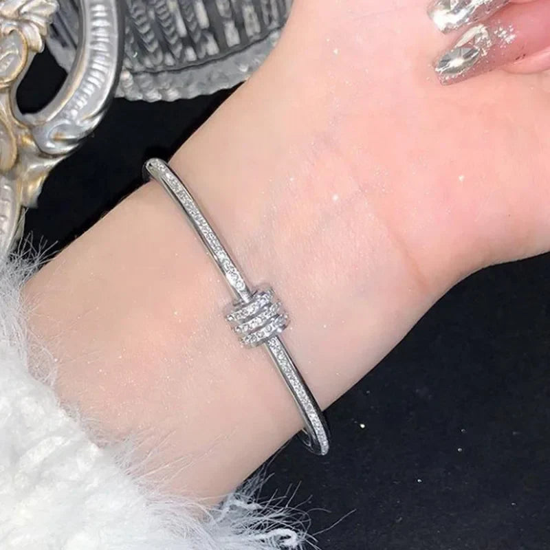 Gold Plated Waterproof Zircon Bangles