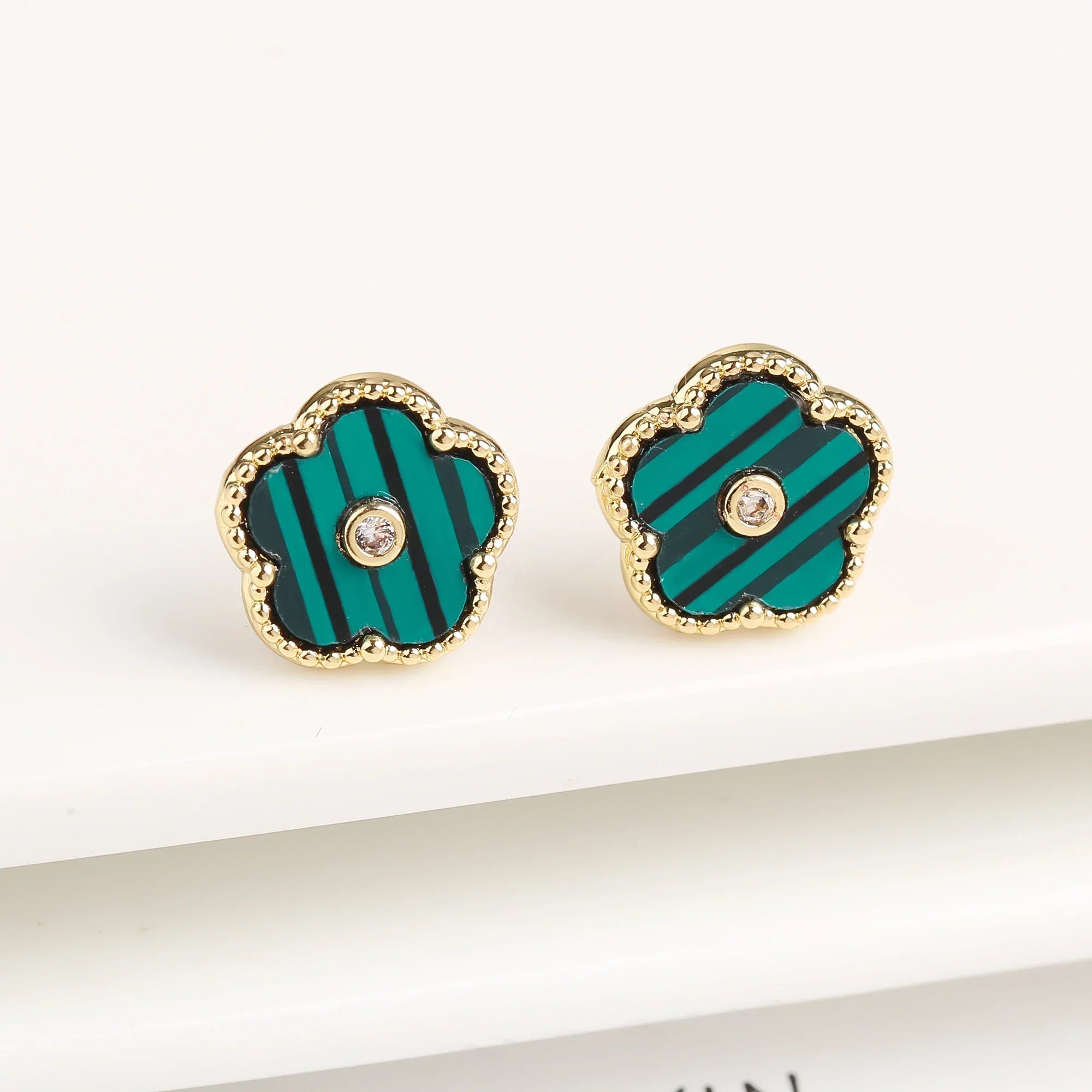 Five-Leaf Clover Zircon Set 7 Colours