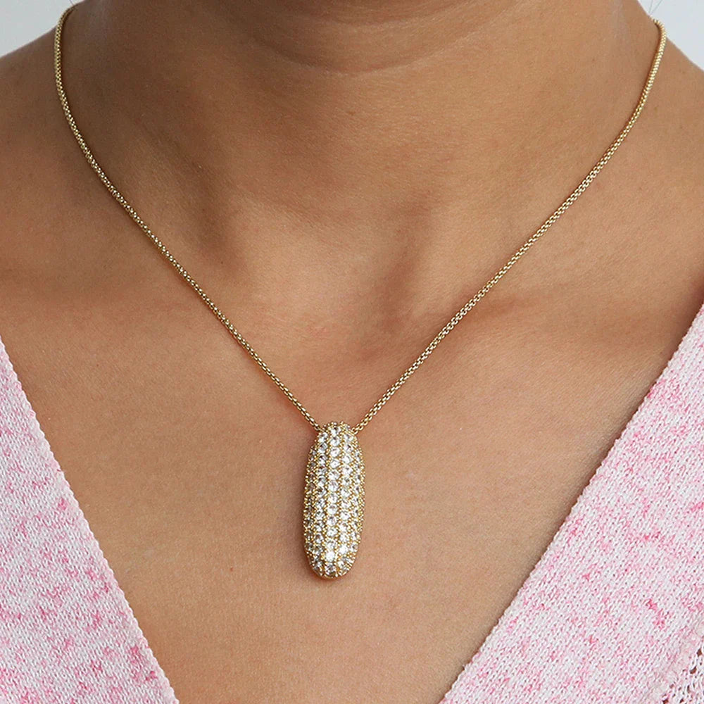 Bubble Alphabet - S/Steel Rope Chain Necklace