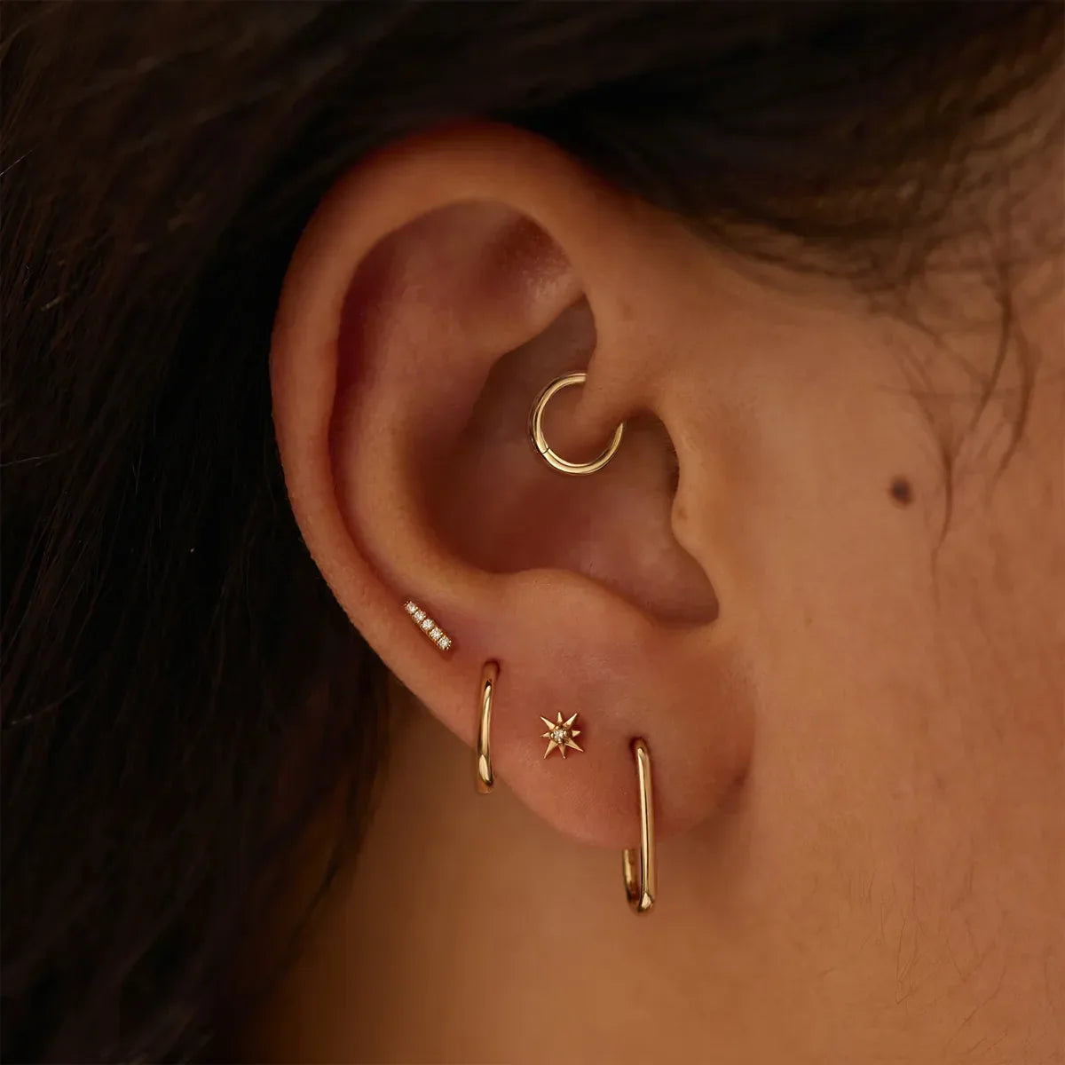 Huggie Hoop|14k Solid Gold Earrings