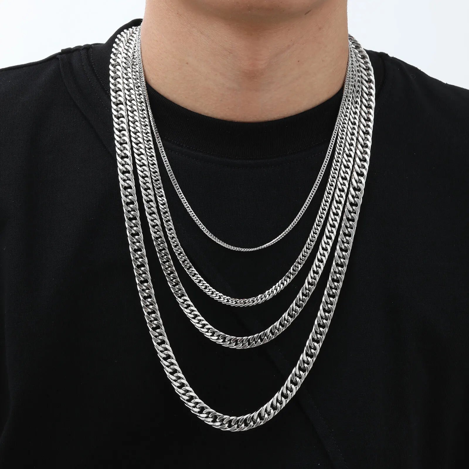 Unisex 3/5/7/9mm Thick Cuban Chain