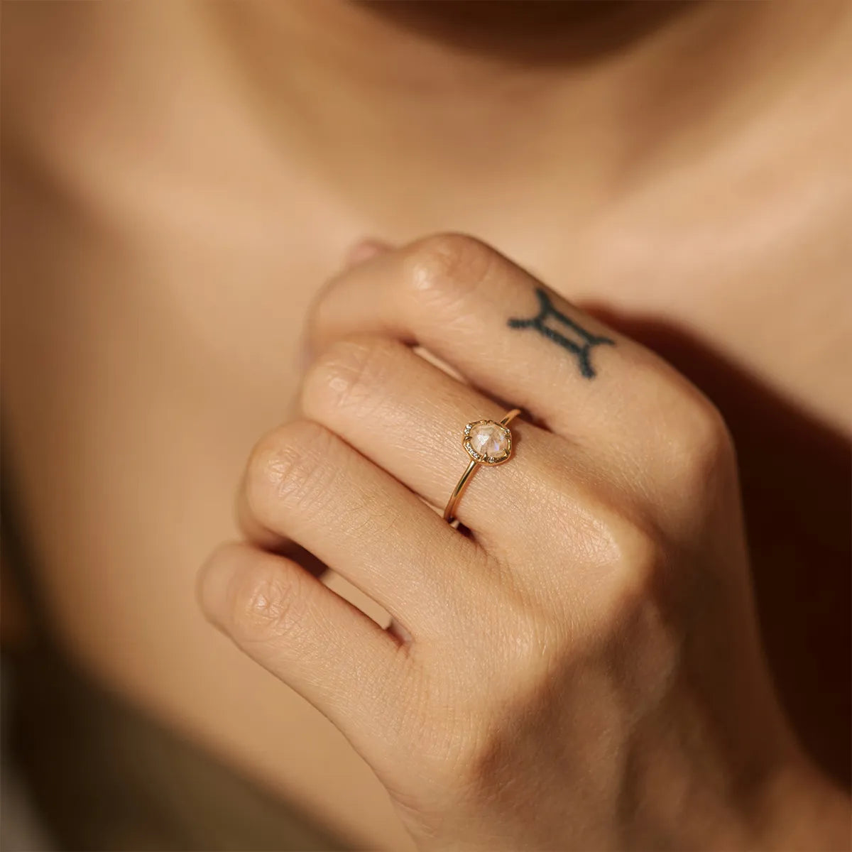 Moonstone|14k Solid Yellow Gold Ring