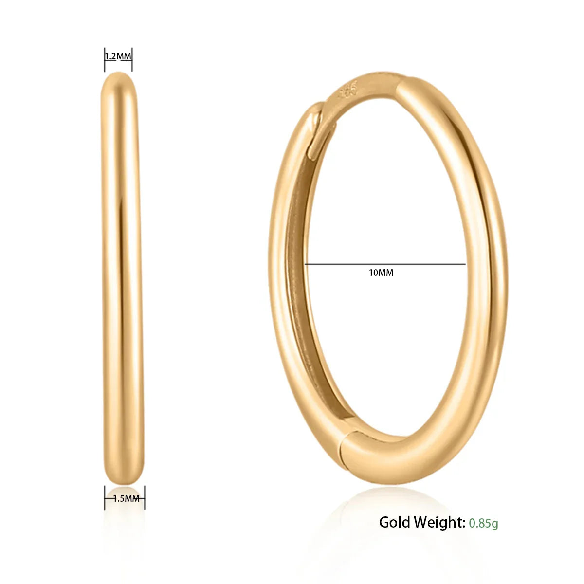 Huggie Hoop|14k Solid Gold Earrings