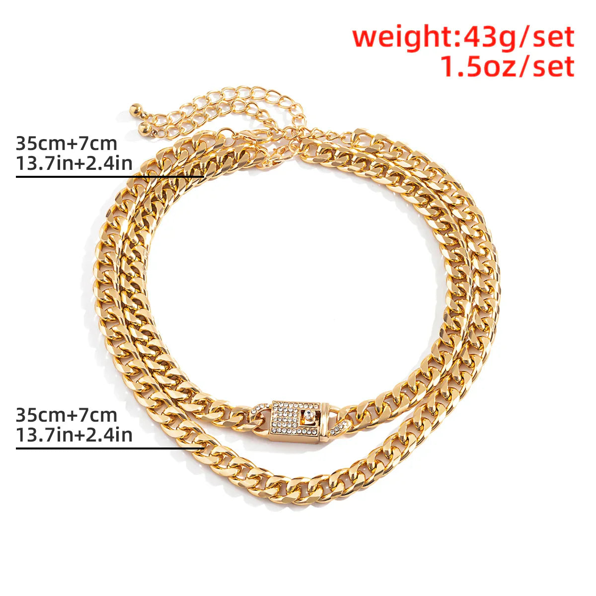 Unisex Silver Hip Hop Thick Cuban Chain Necklace