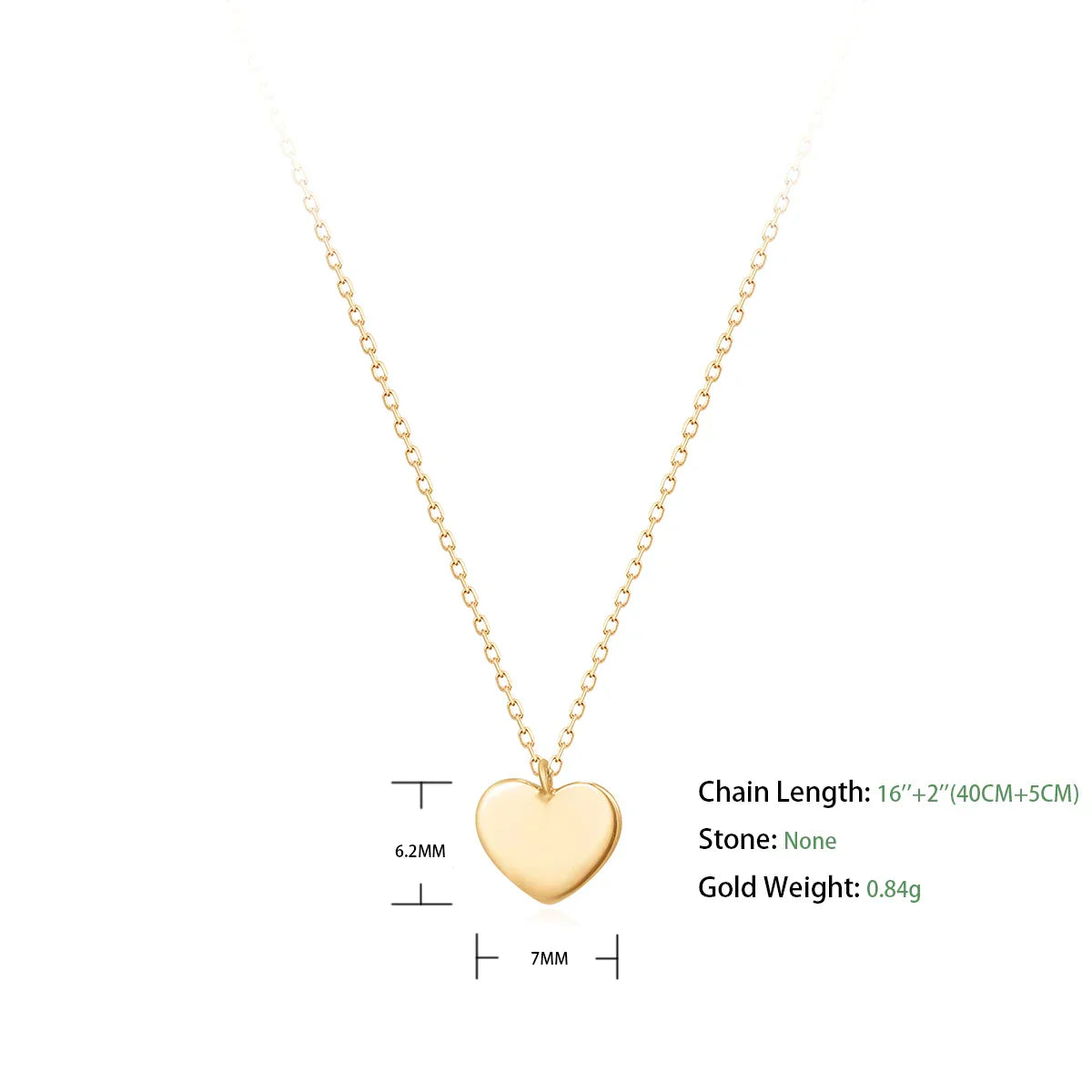 True Heart |14k Solid Gold Necklace