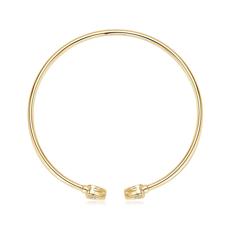 Heart to Heart|Gold Moissanite Bracelet