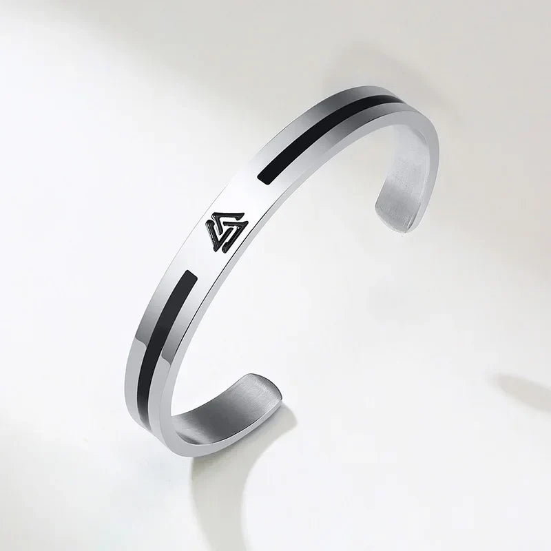 Unisex Silver/ Gold Mixed Cuff Bangle